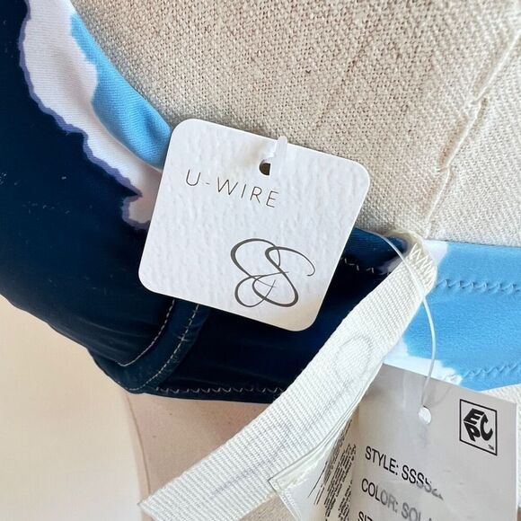 Jessica Simpson Smooth Sailing Blue Underwire Bikini Top Medium - Picture 9 of 13